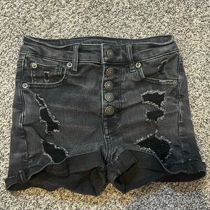 american eagle super high rise shortie shorts